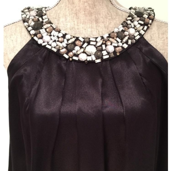 FCUK Y2K Vintage Crystal embellished black halter Formal - Picture 2 of 4